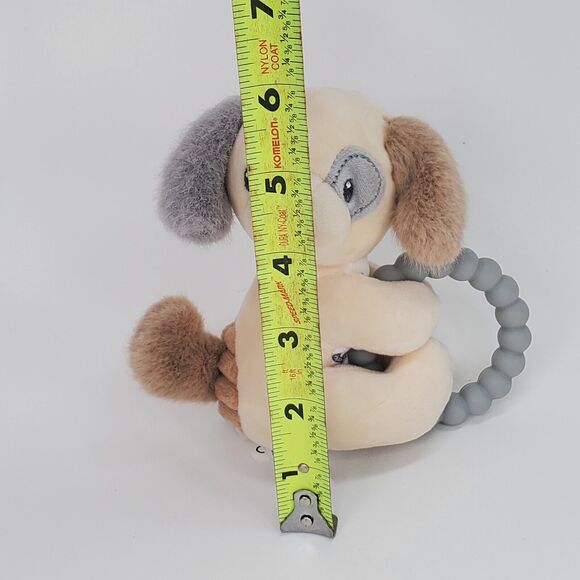 Mary Meyer Soft Baby Rattle with Soothing Teether Ring, 6-Inches, Parky Puppy - Picture 7 of 8